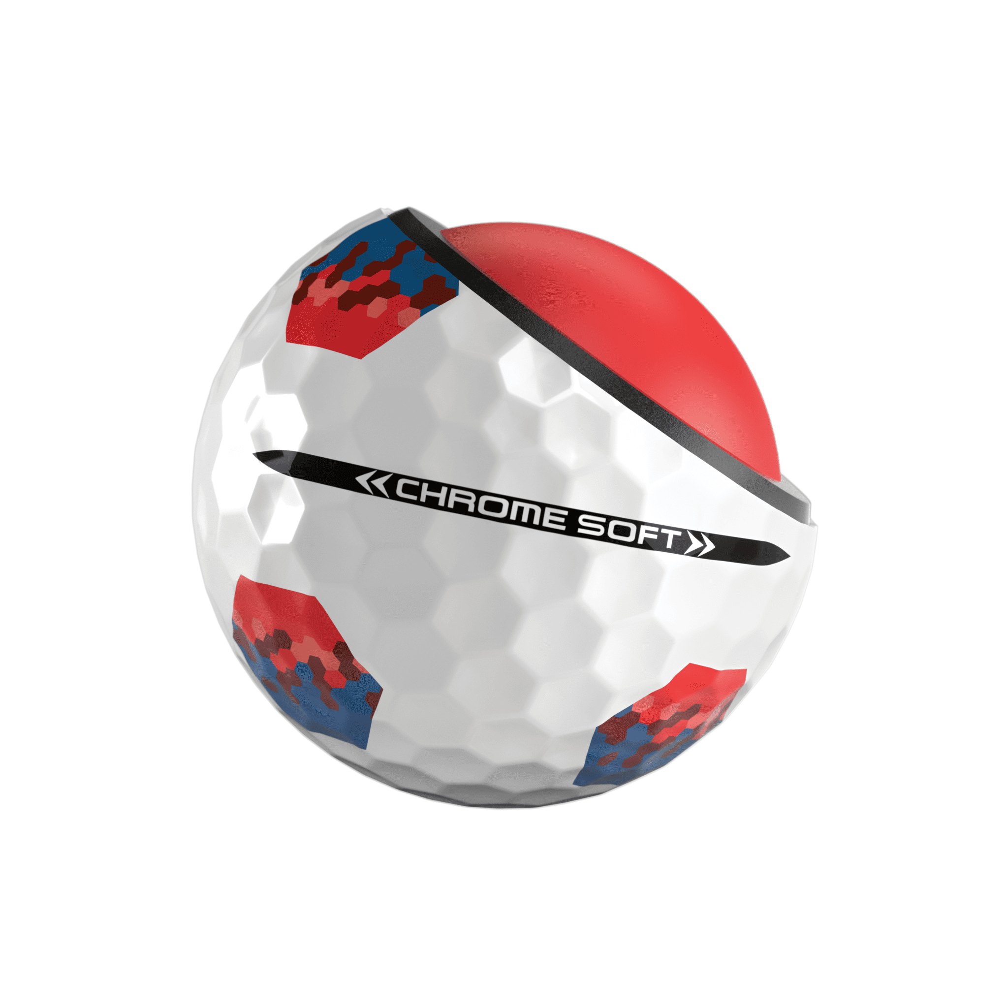 Callaway Chrome Soft (22) [12 Balls] Truvis Red/Blue