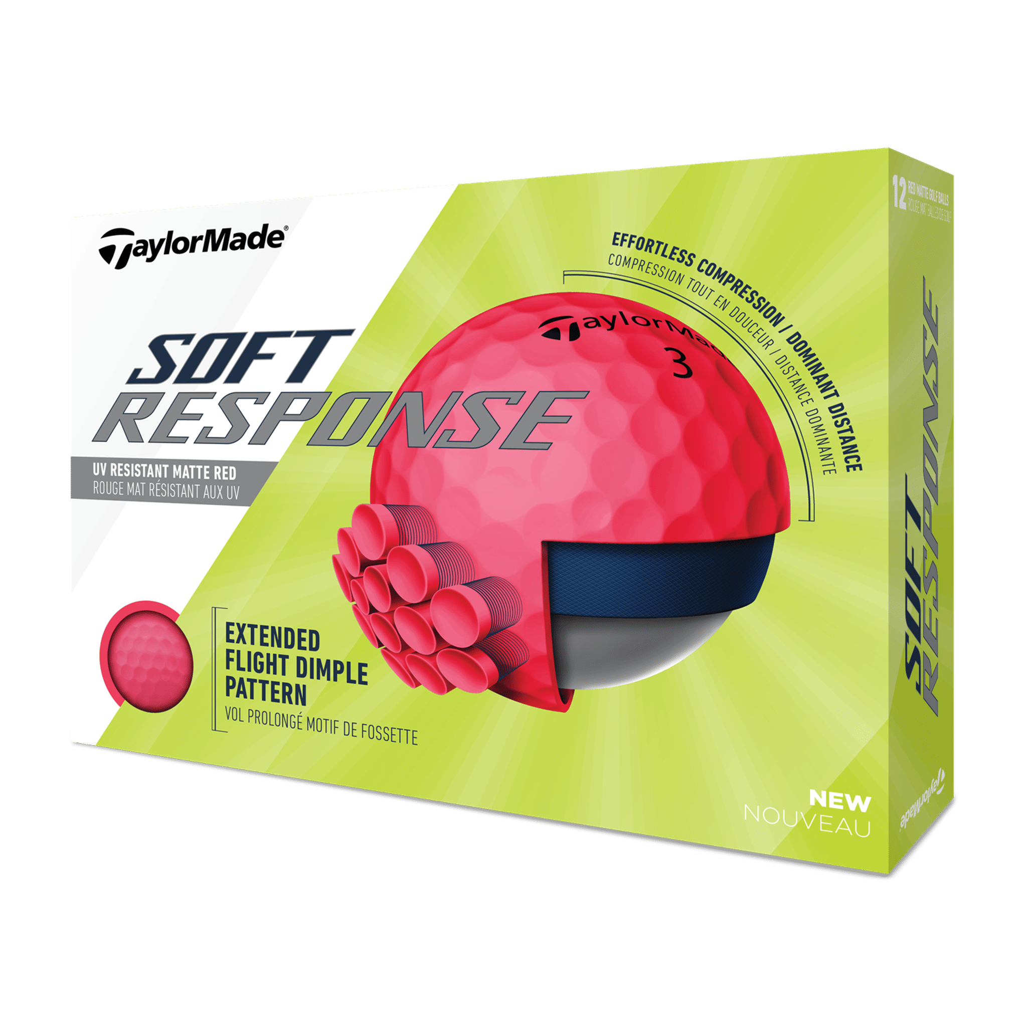 TaylorMade Soft Response (20) [12 piłek] Czerwony