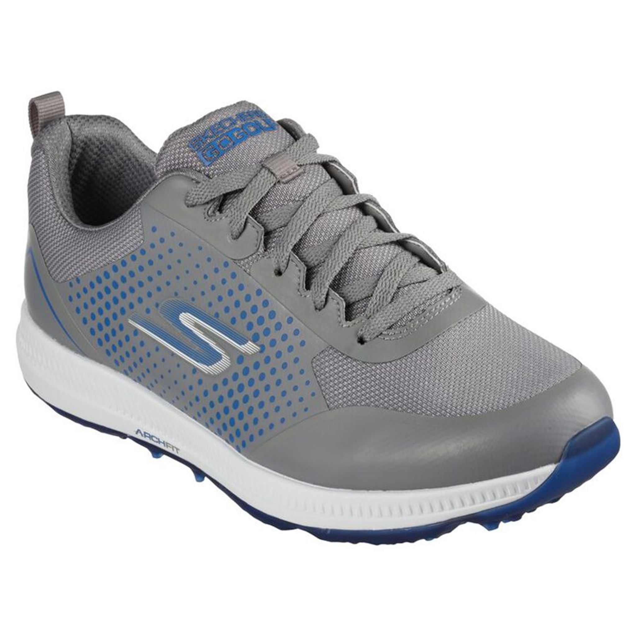 Skechers M GO GOLF ELITE 5 - Grey Synthetic/Textile/Blue Tr Herren