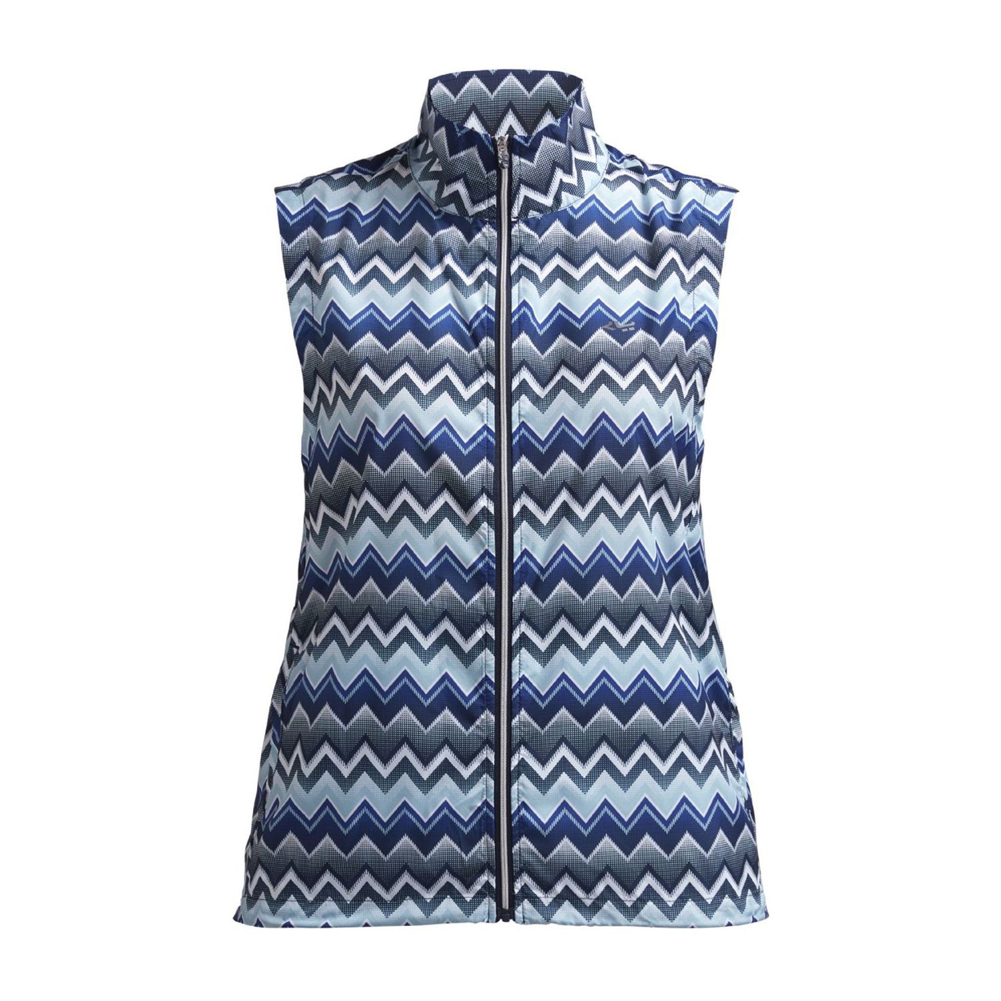 Röhnisch Pocket Wind Vest Zigzag Blue Damska