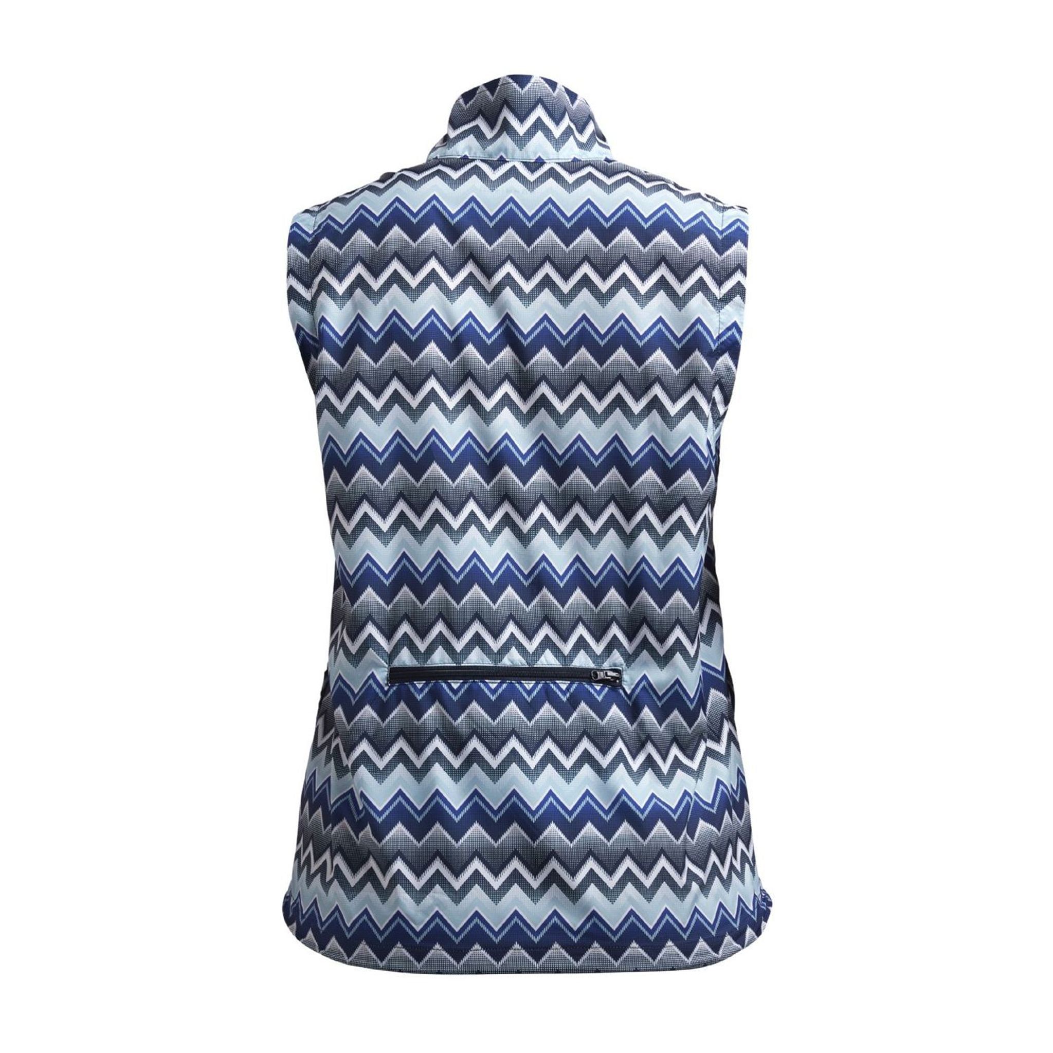 Röhnisch Pocket Wind Vest Zigzag Blue Damska