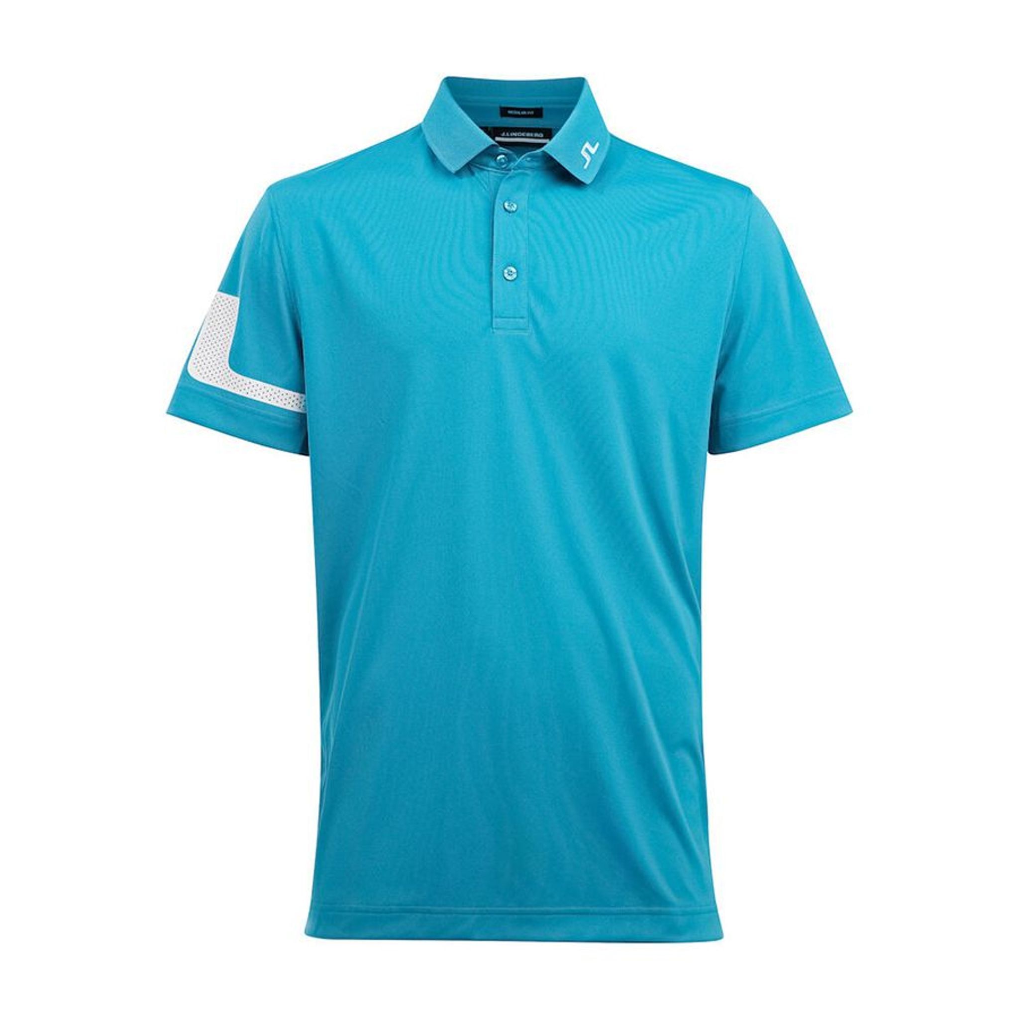 J. Lindeberg M Heath Regular Fit Golf Polo Enamel Blue Herren