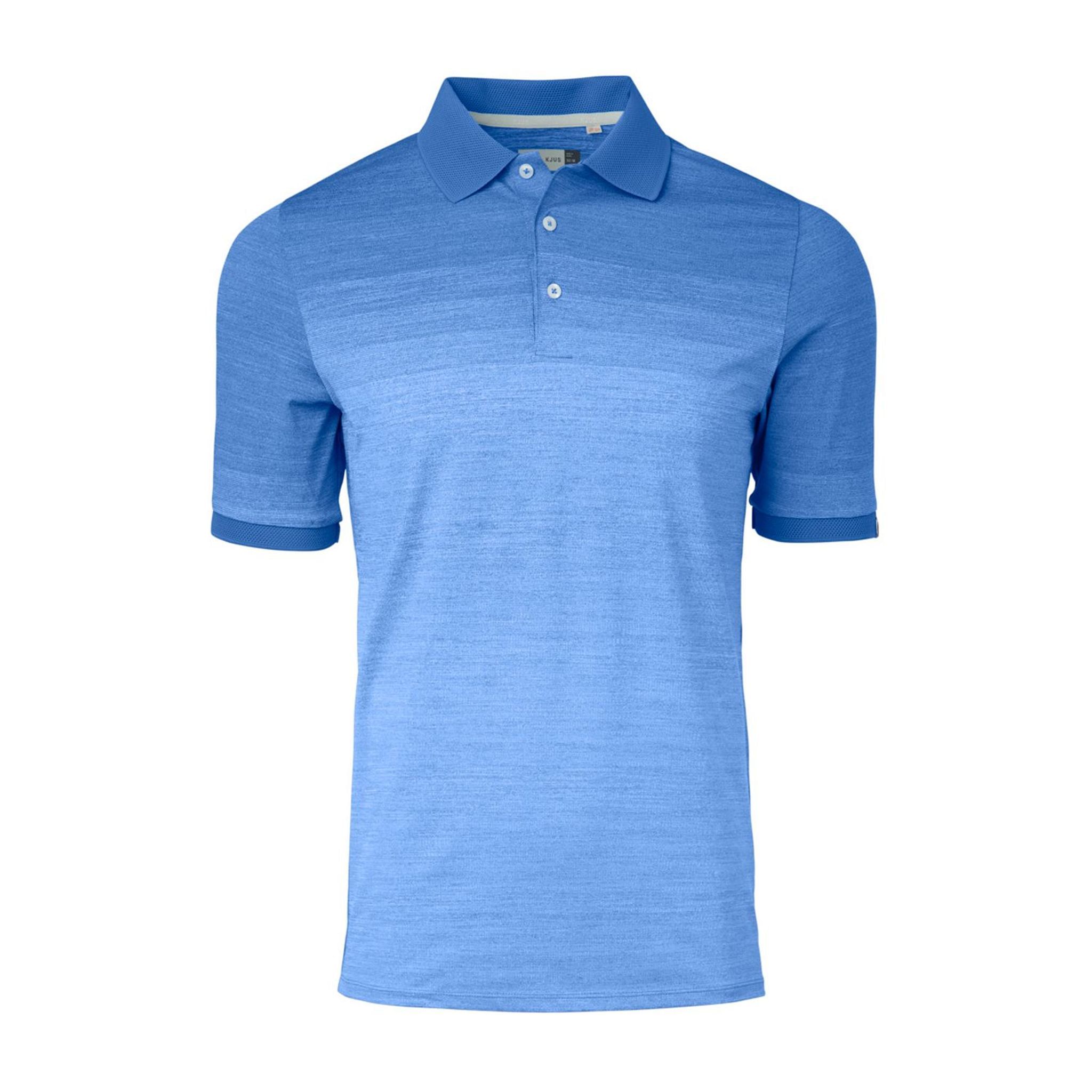 Kjus M Melange Fading SS Polo Strong Blue Mel Herren