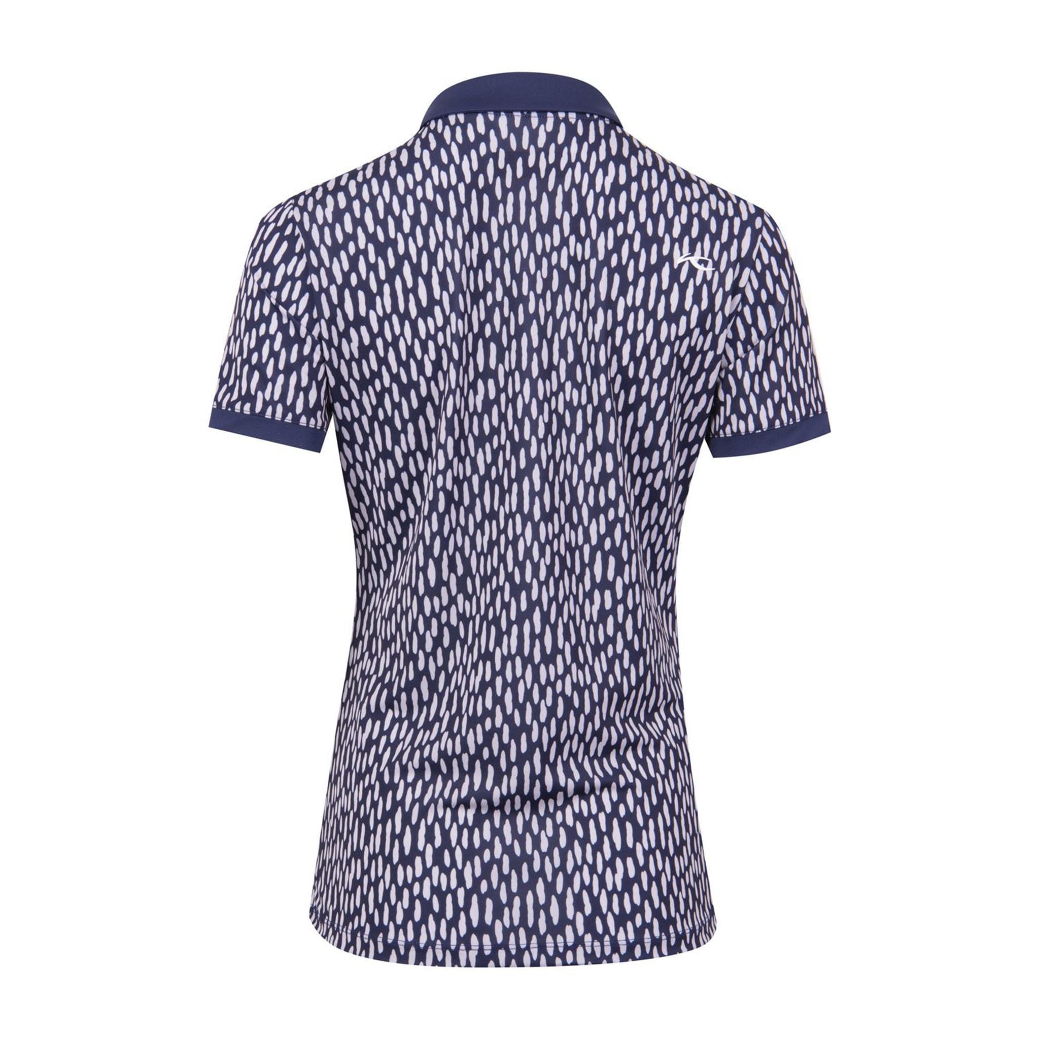 Kjus W Enya Printed SS Polo Atlanta Blau/Silber Fog Damen