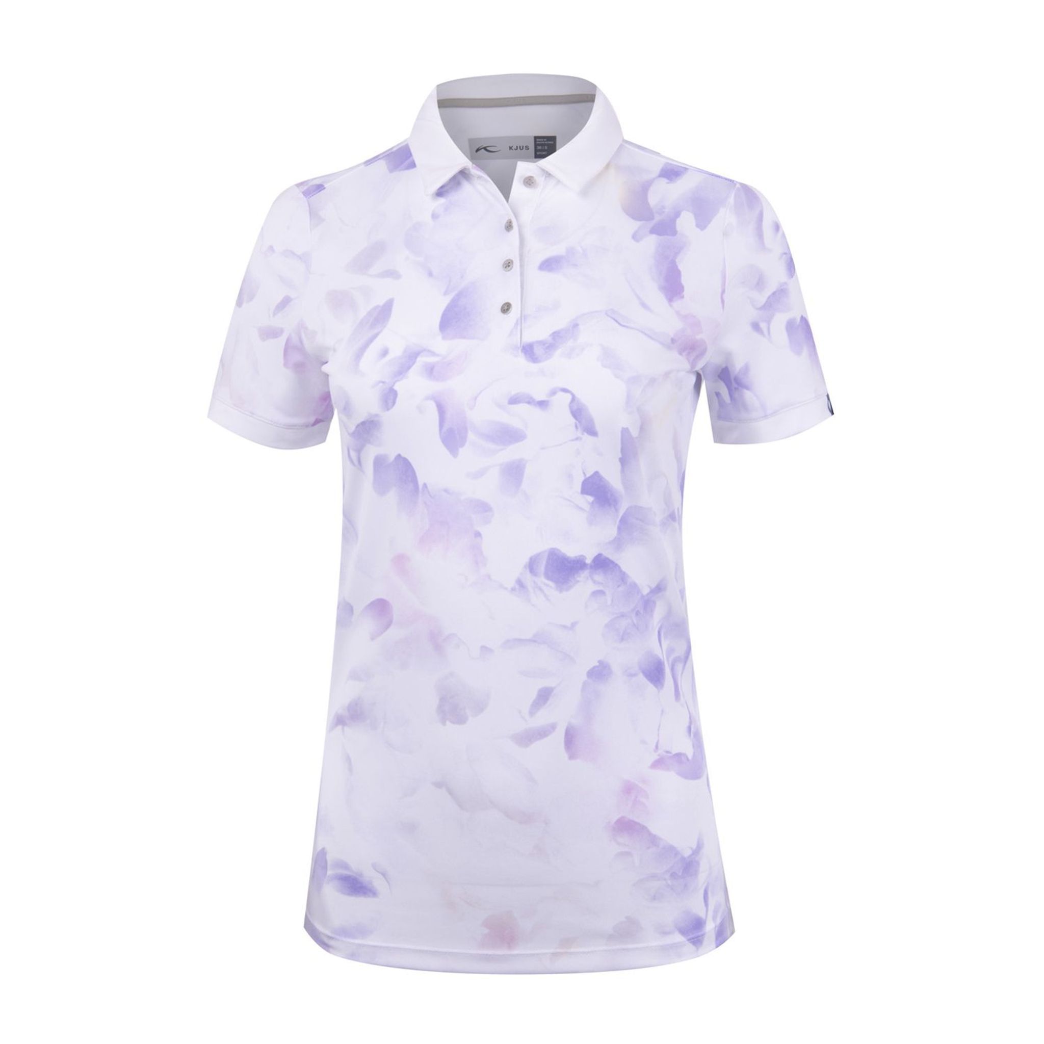 Kjus W Enya Printed SS Polo Biały/Iris Purple Damski