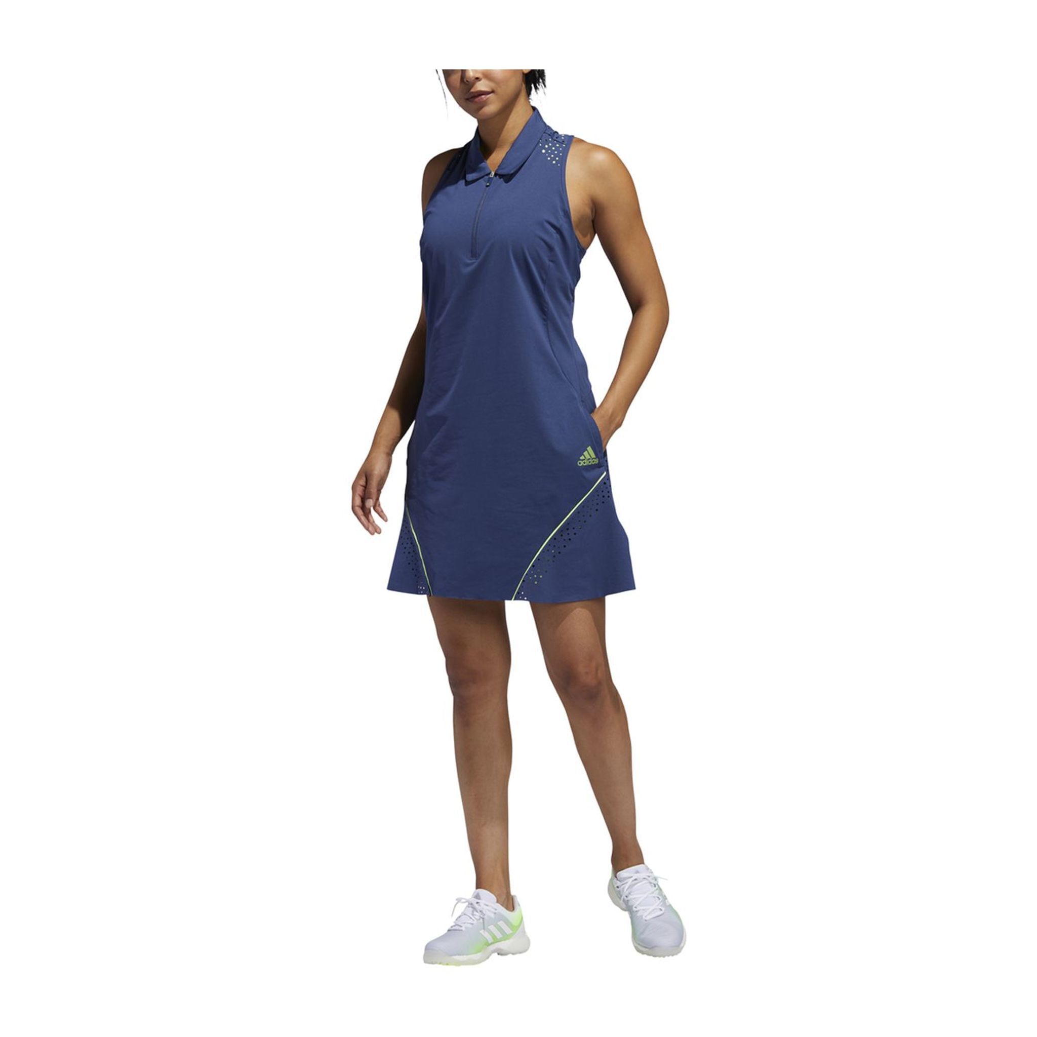 Adidas W Perforated Color Pop Dress Tech Indigo Damen