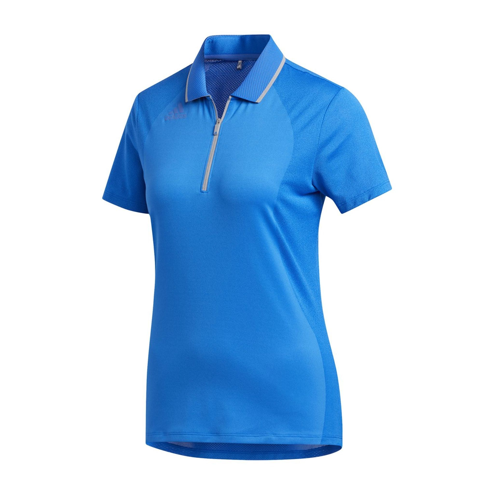 Adidas W Aeroready Engineered SS Polo Glory Blue Damen