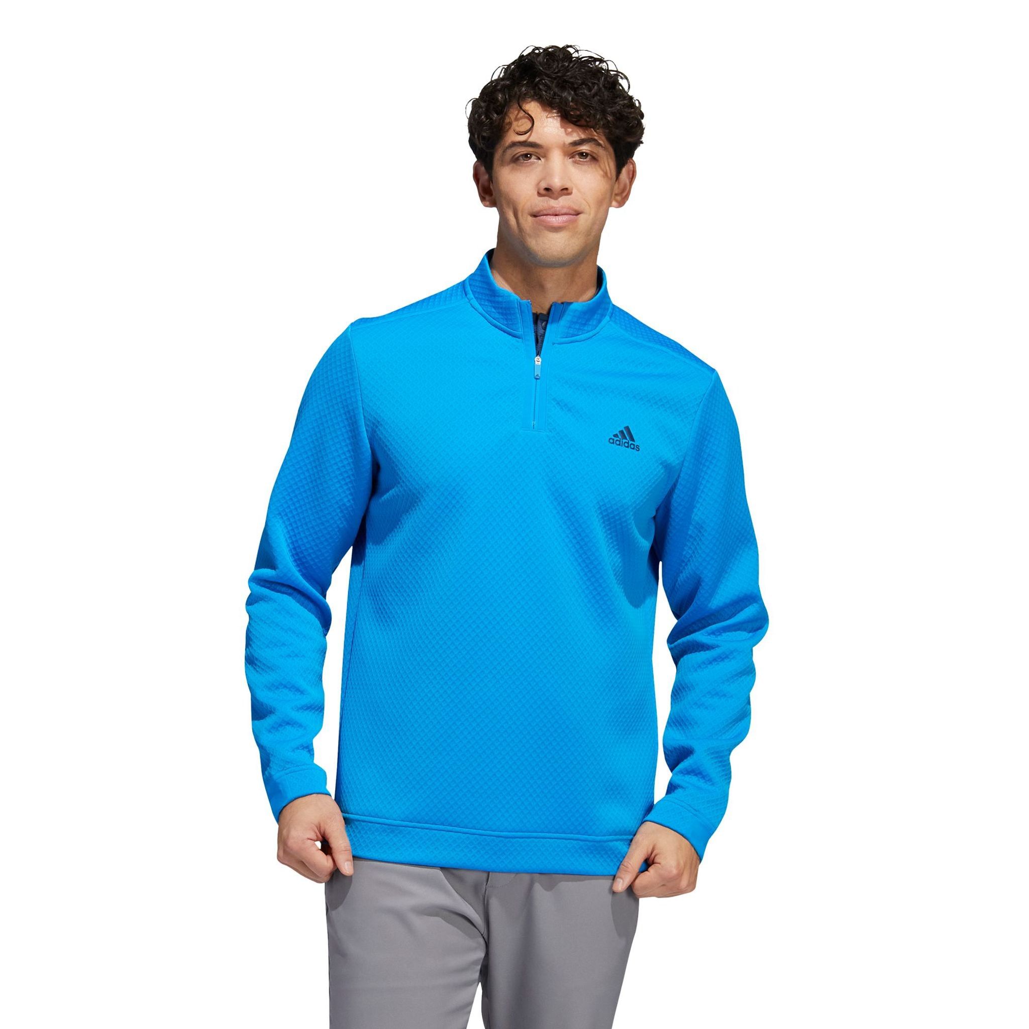 Adidas M Durable Water-Repellent 1/4 Zip Pullover Blue Ru Herren