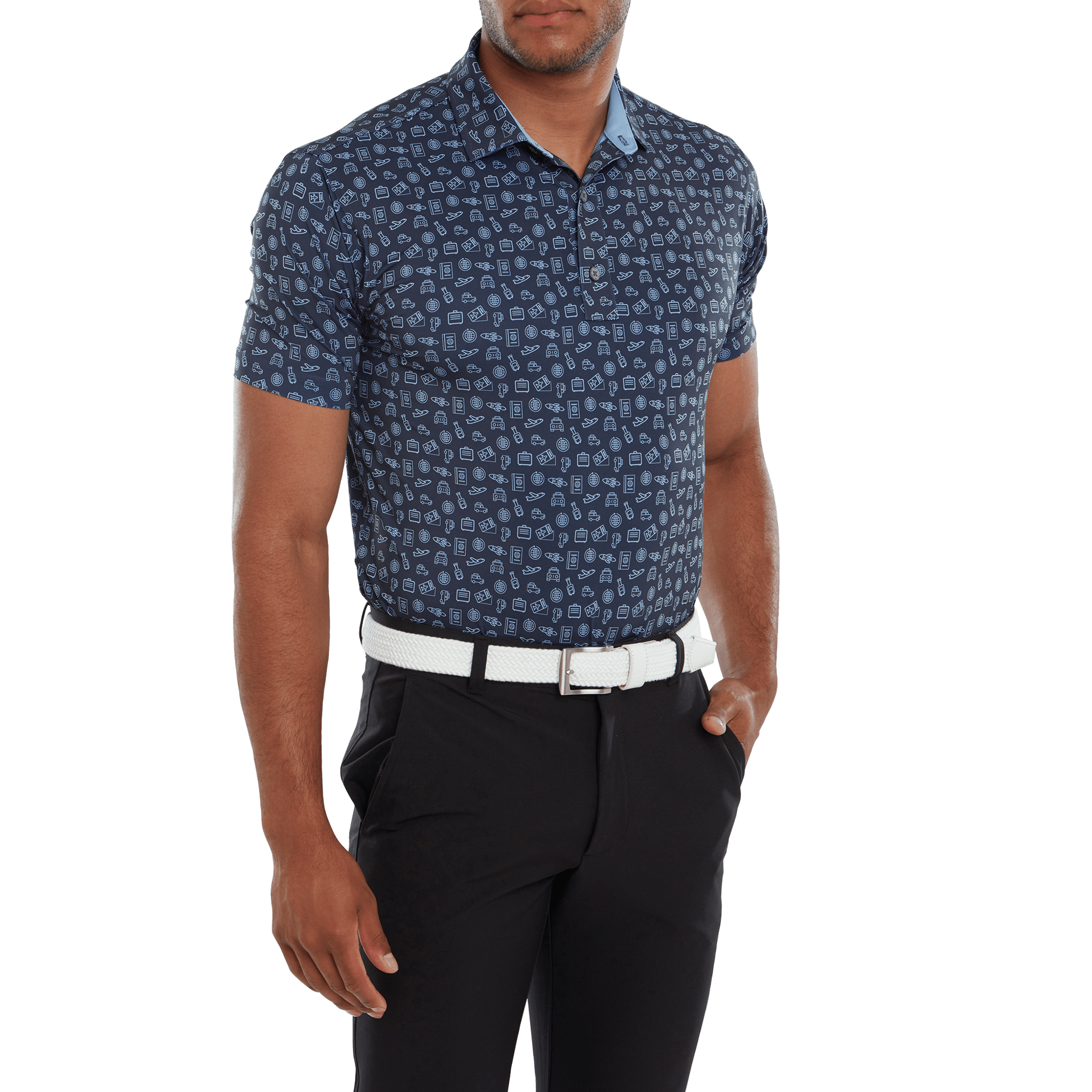 Footjoy Travel Print Polo Herren