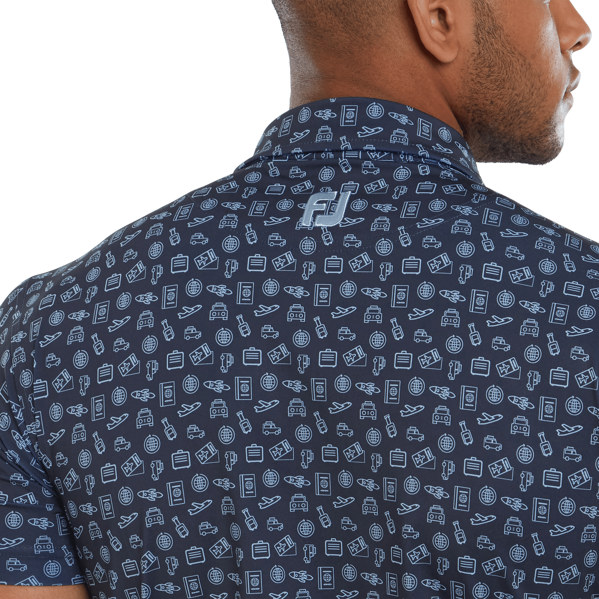 Footjoy Travel Print Polo Męskie