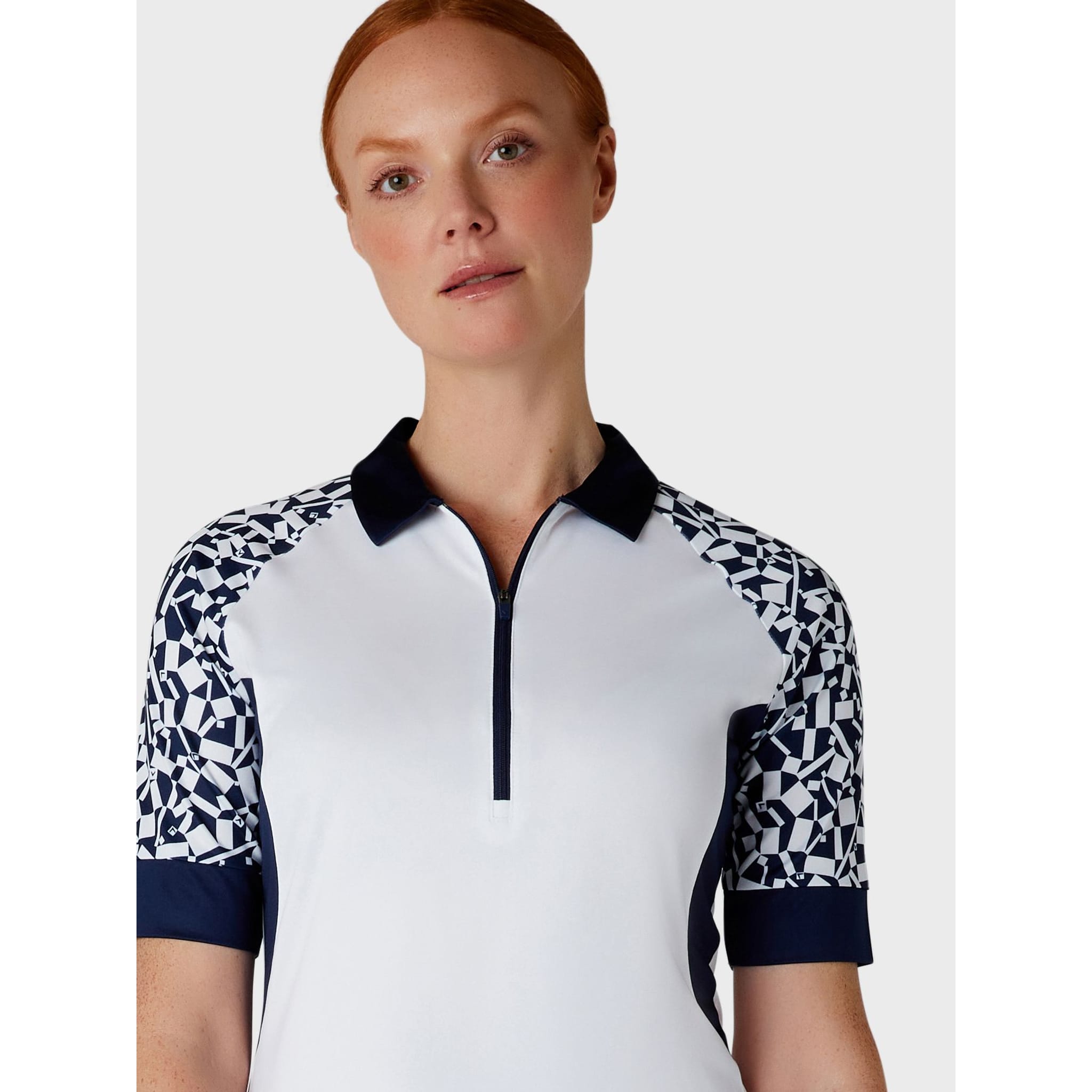 Callaway Two Tone Geo 1/2 Sleeve Shirt Damen