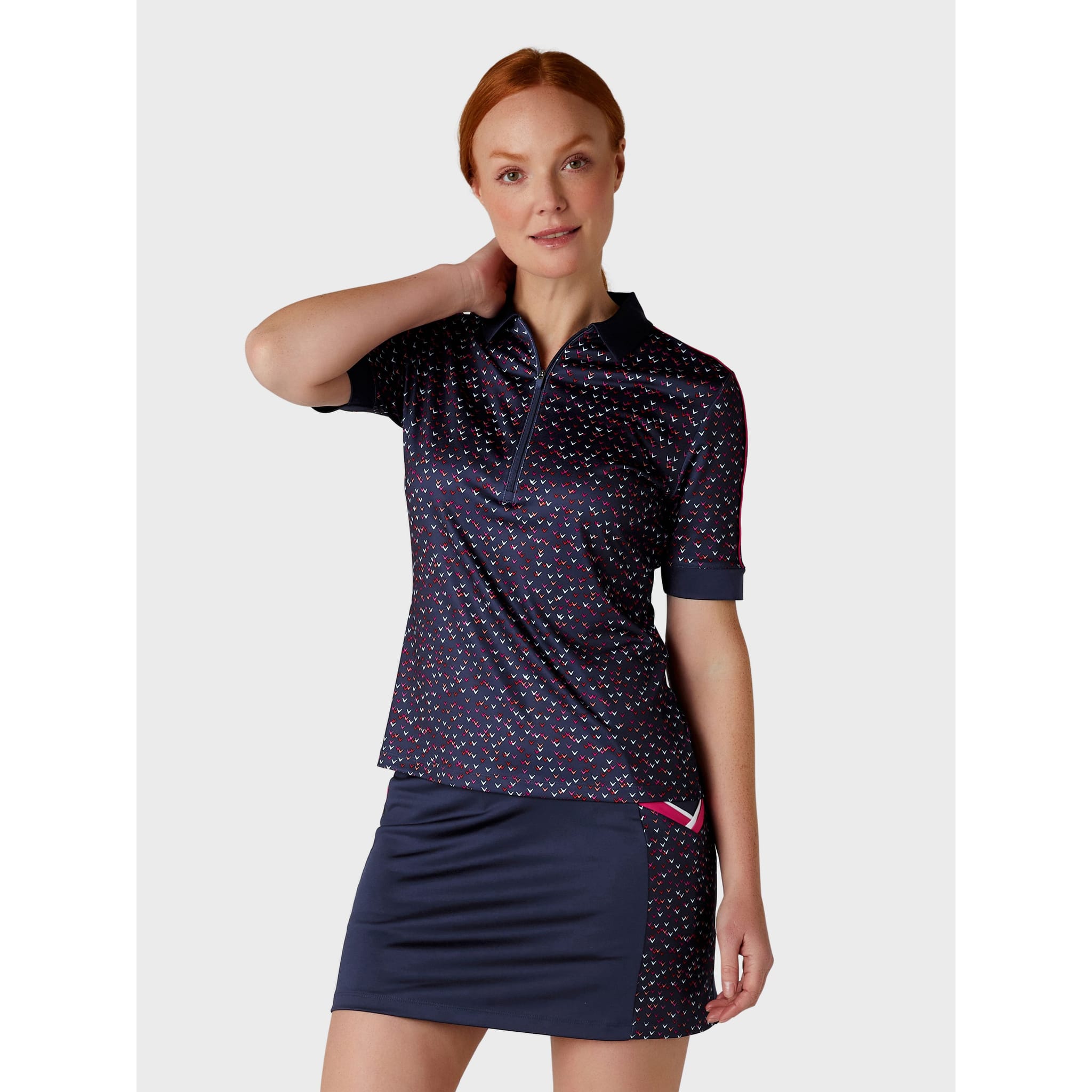 Callaway Chev Printed 1/2 Sleeves Shirt Damen