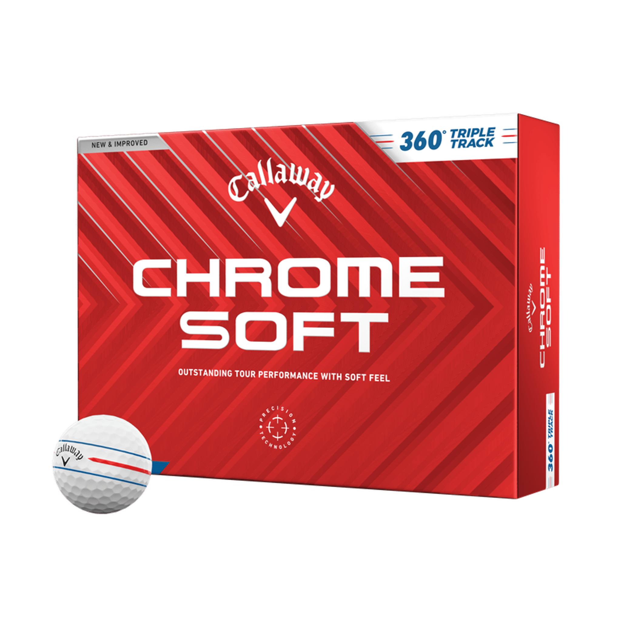 Callaway Chrome Soft 360 Triple Track Piłki golfowe (2024)