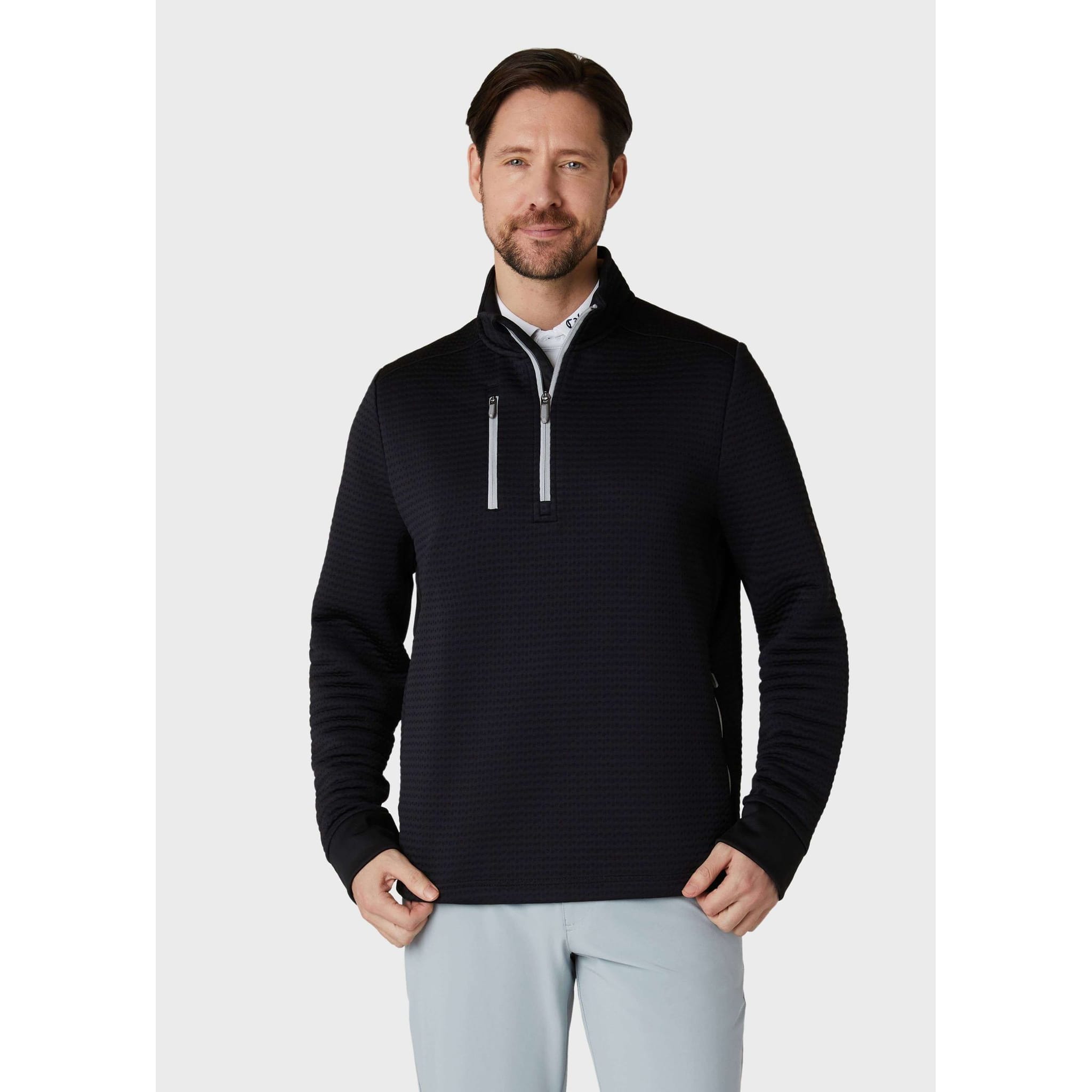 Callaway Midweight Textured 1/4 Zip Fleece Herren