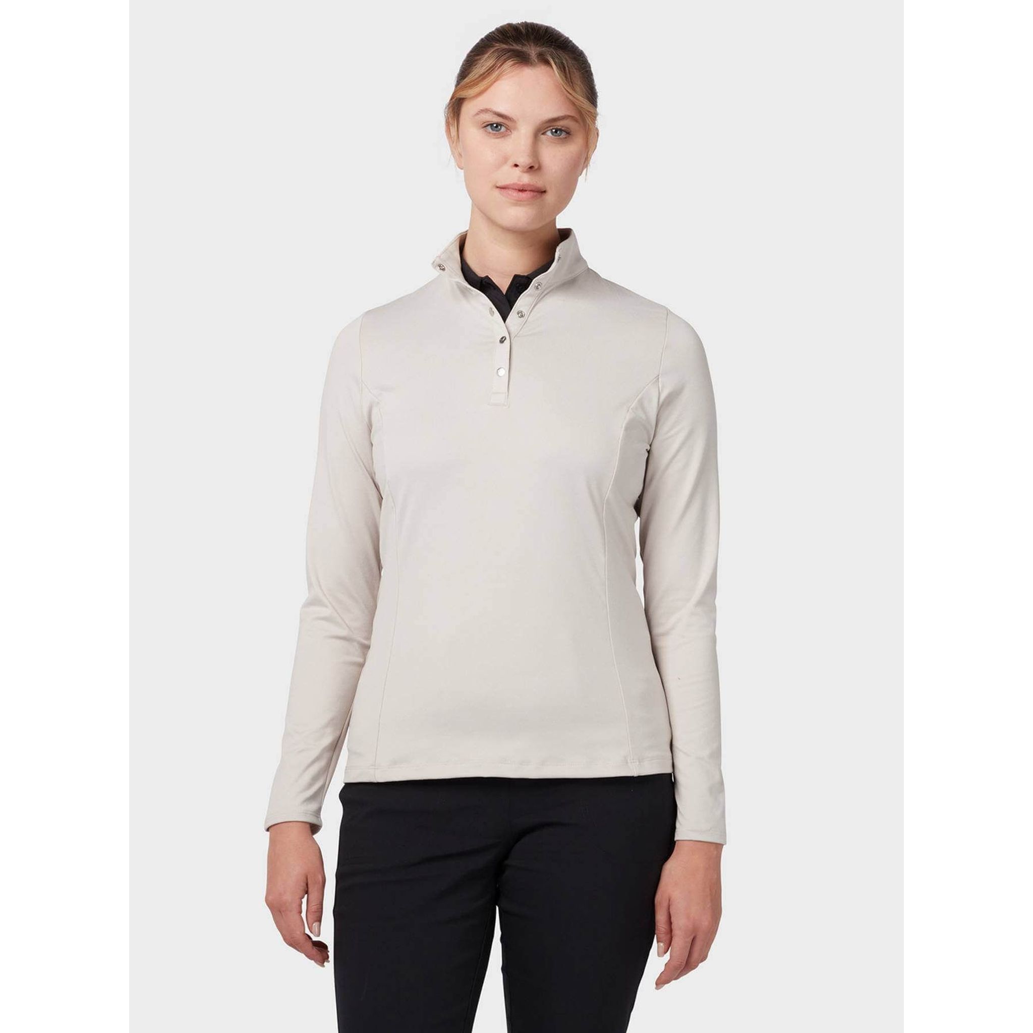 Callaway Thermal Fleece Jersey Polo z długim rękawem dla kobiet