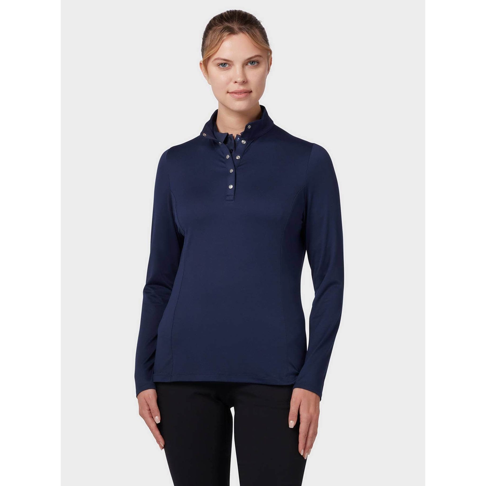 Callaway Thermal Fleece Jersey Polo z długim rękawem dla kobiet