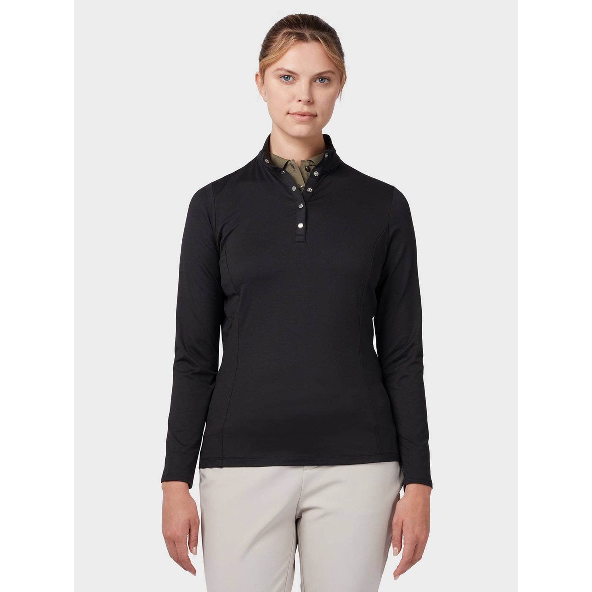 Callaway Thermal Fleece Jersey Polo z długim rękawem dla kobiet