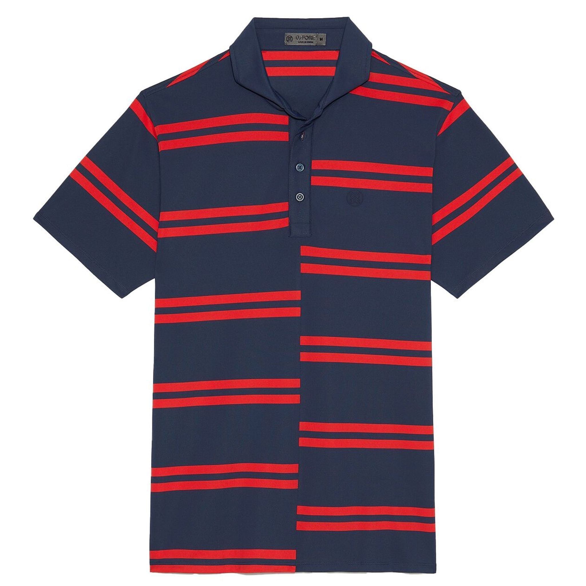 GFORE Offset Stripe Tech Piqué Slim Fit Koszulka polo męska