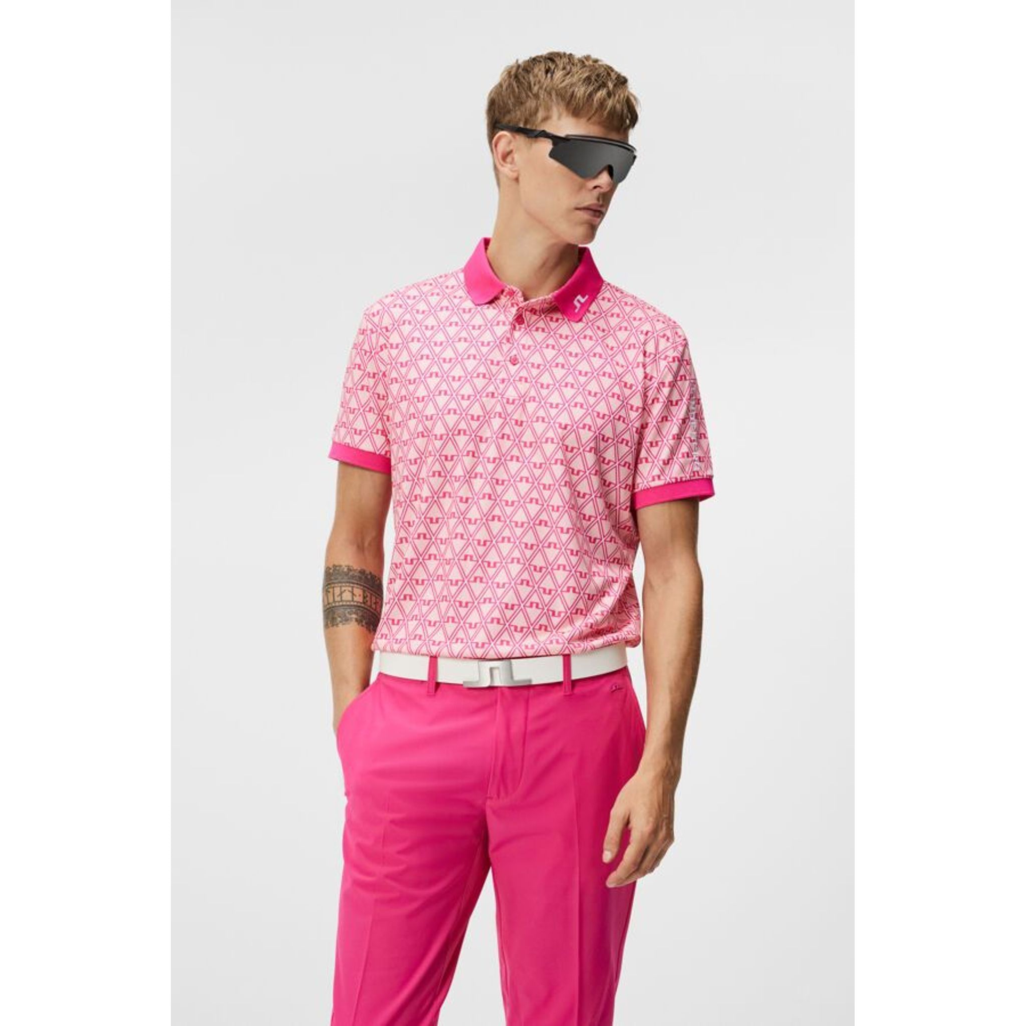 J. Lindeberg Tour Tech Reg Fit Print Polo Męskie