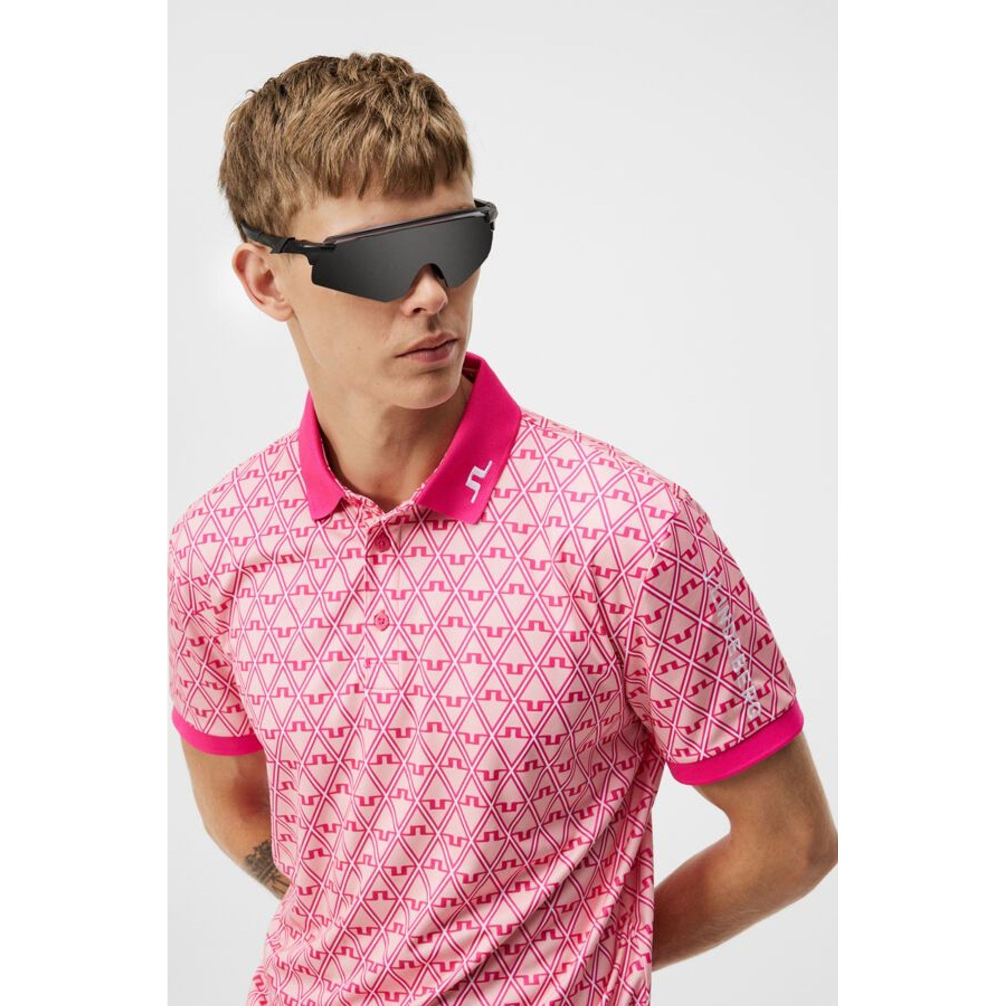 J. Lindeberg Tour Tech Reg Fit Print Polo Męskie