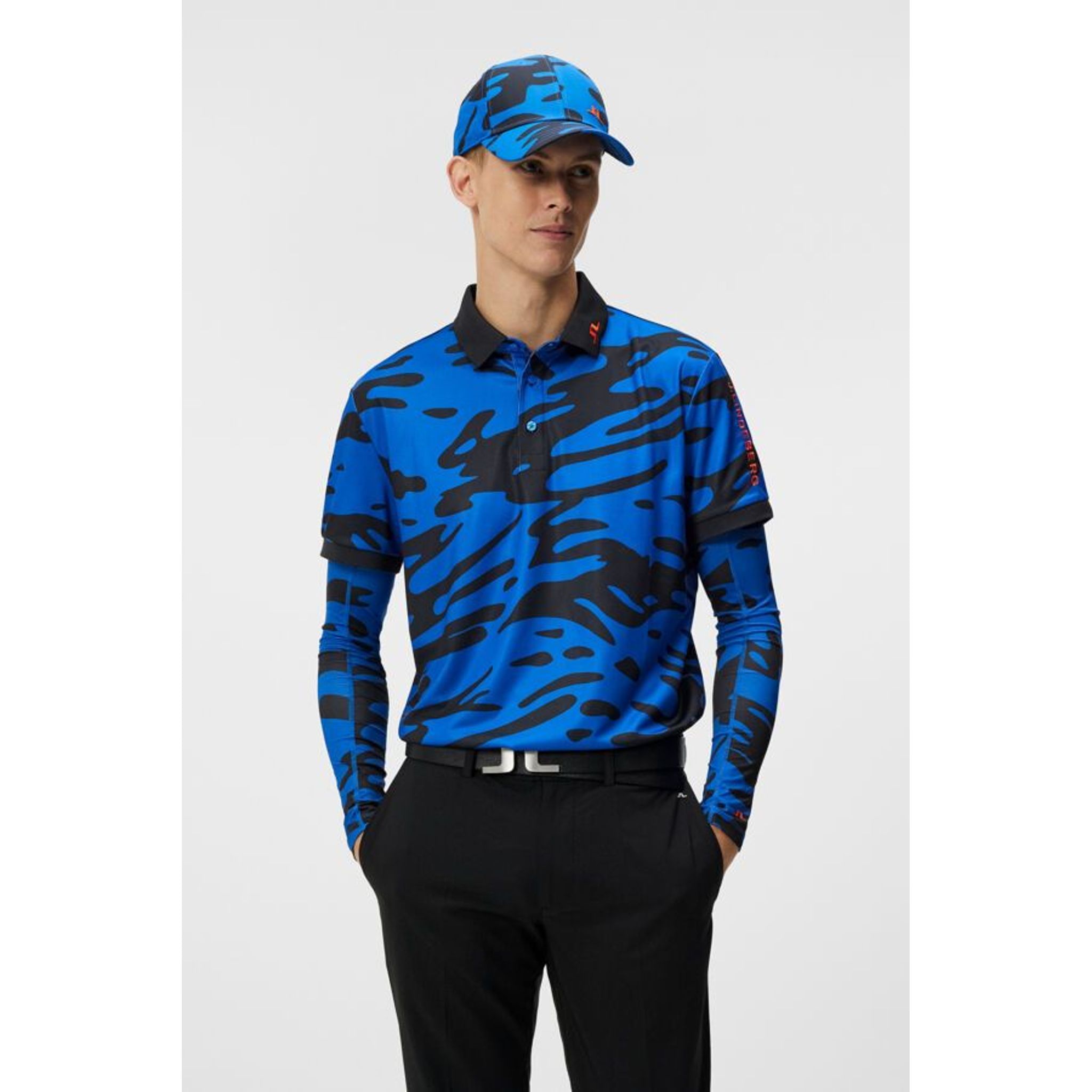 J. Lindeberg Tour Tech Reg Fit Print Polo Męskie