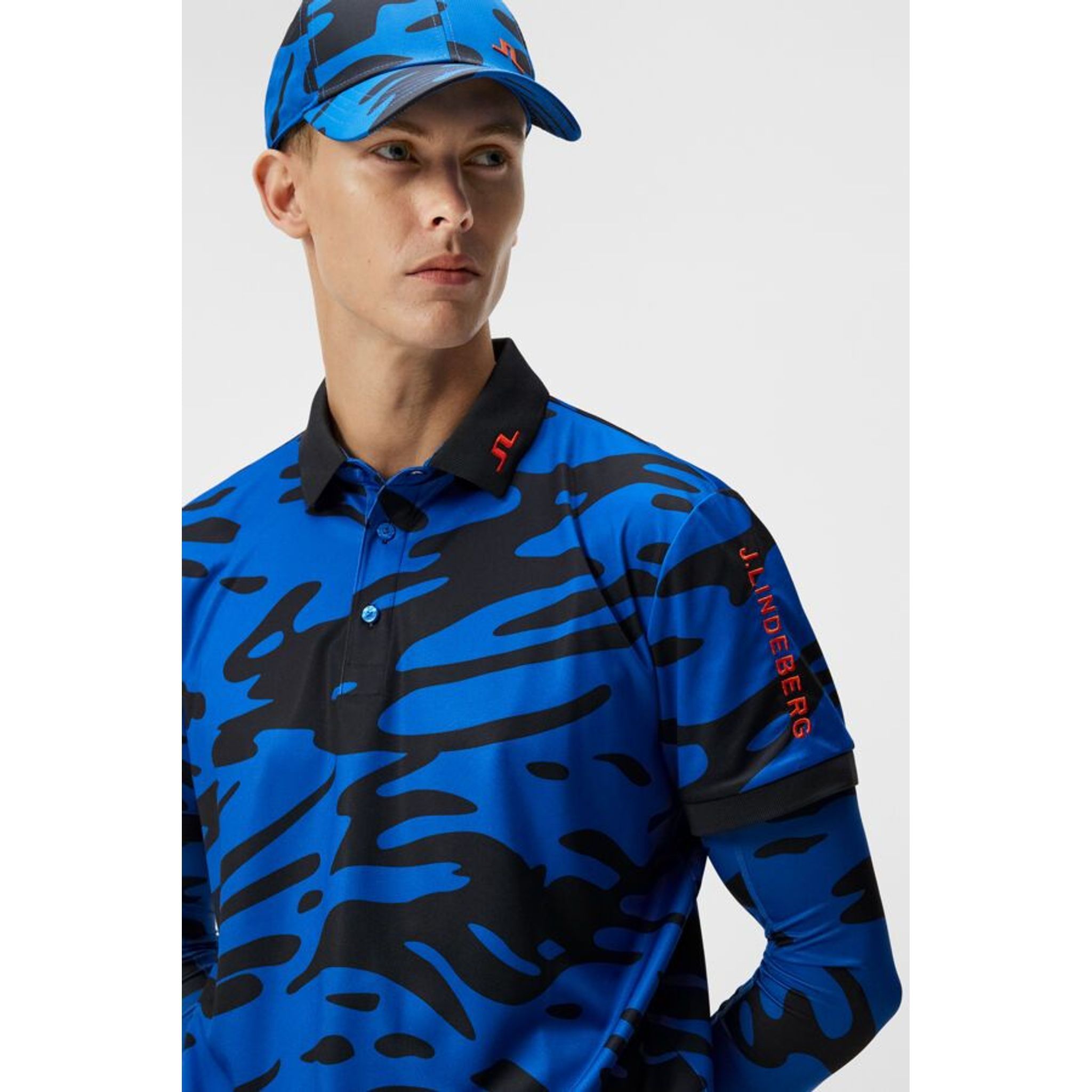 J. Lindeberg Tour Tech Reg Fit Print Polo Męskie