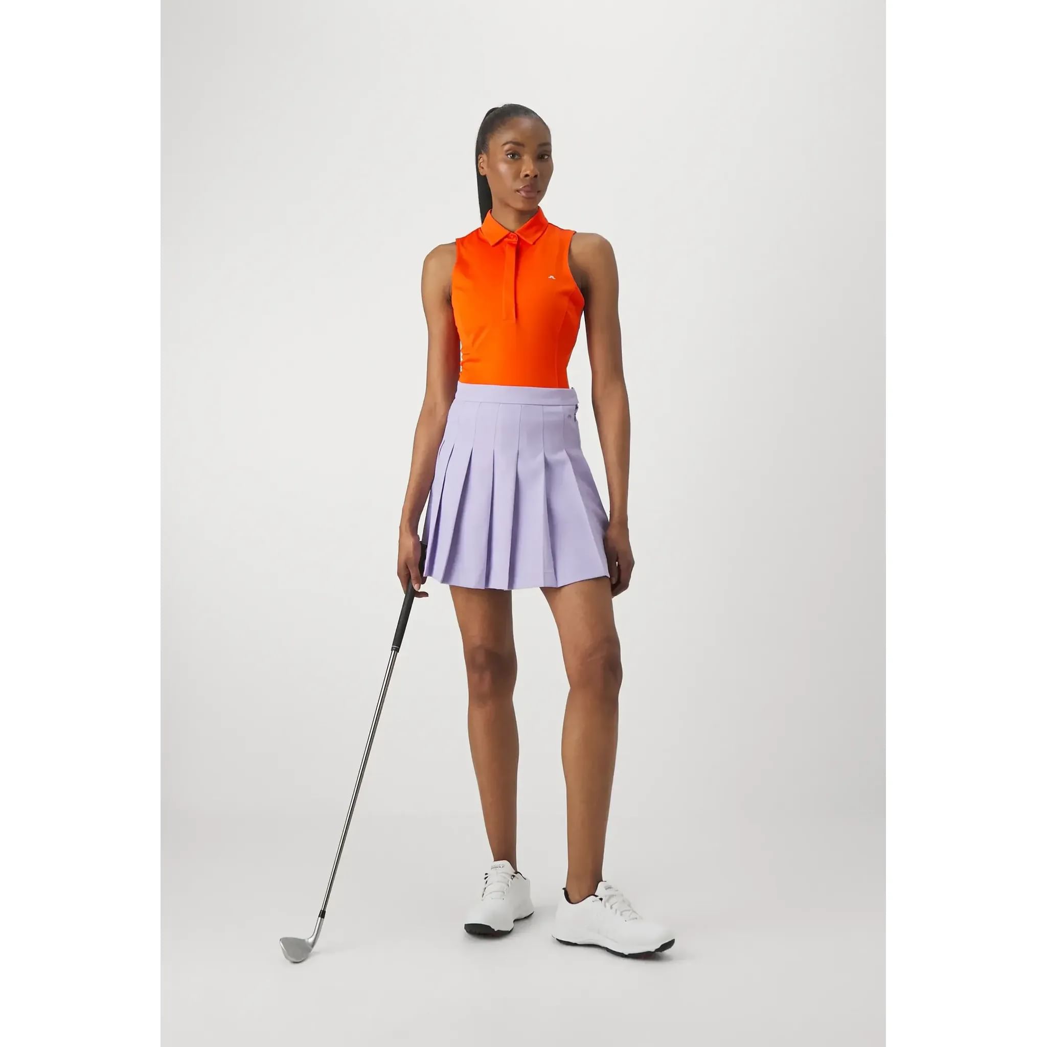 J. Lindeberg W Dena Sleeveless Golf Top Tangerine Tango Damen