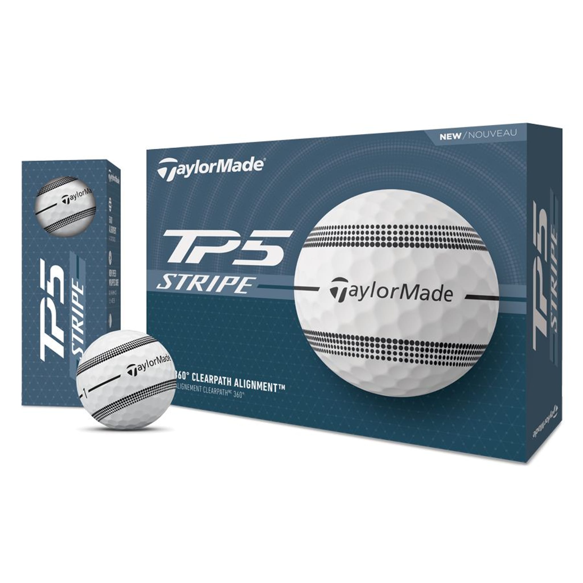 TaylorMade TaylorMade TP5 Clear Stripe Piłki golfowe