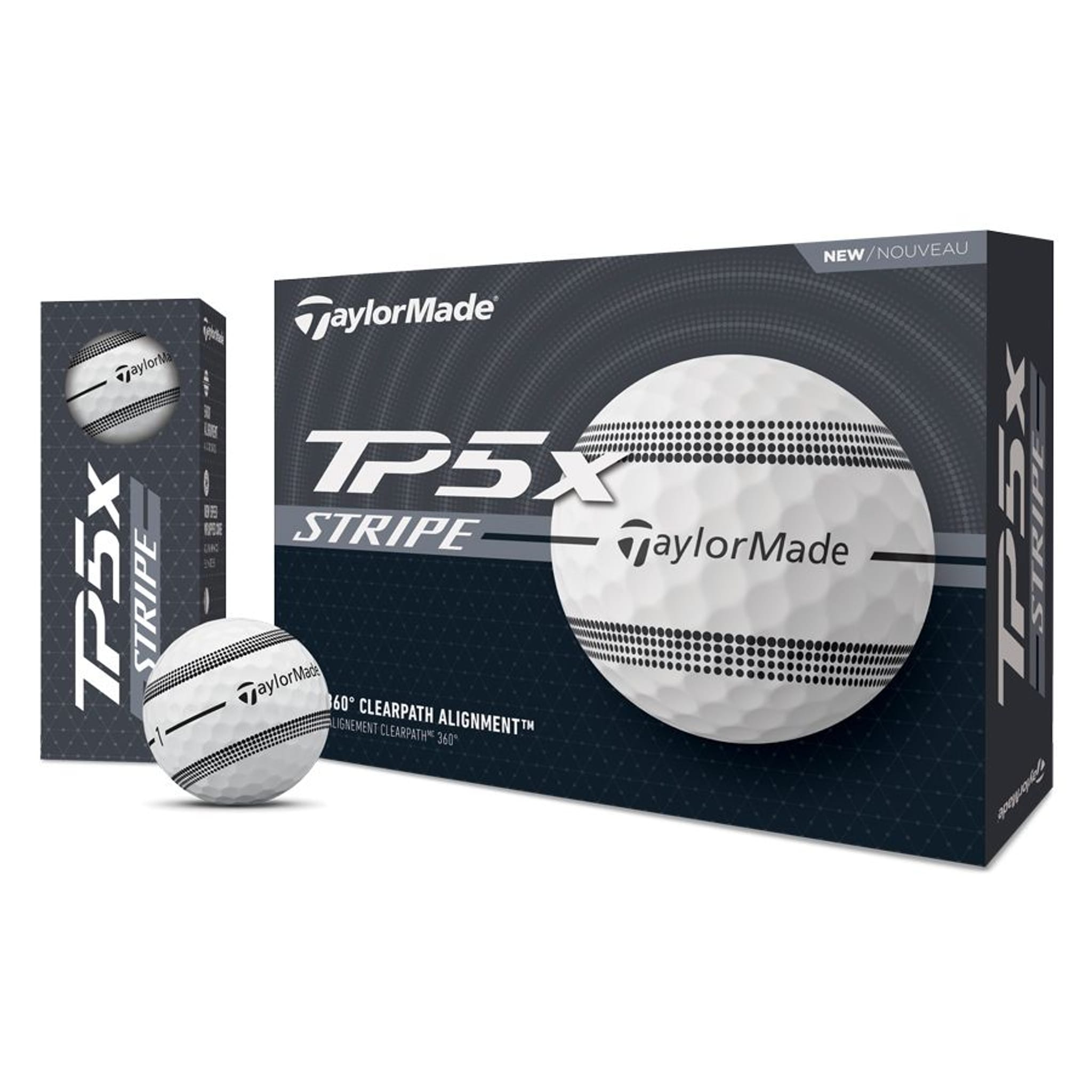 TaylorMade TaylorMade TP5x Clear Stripe Piłki golfowe