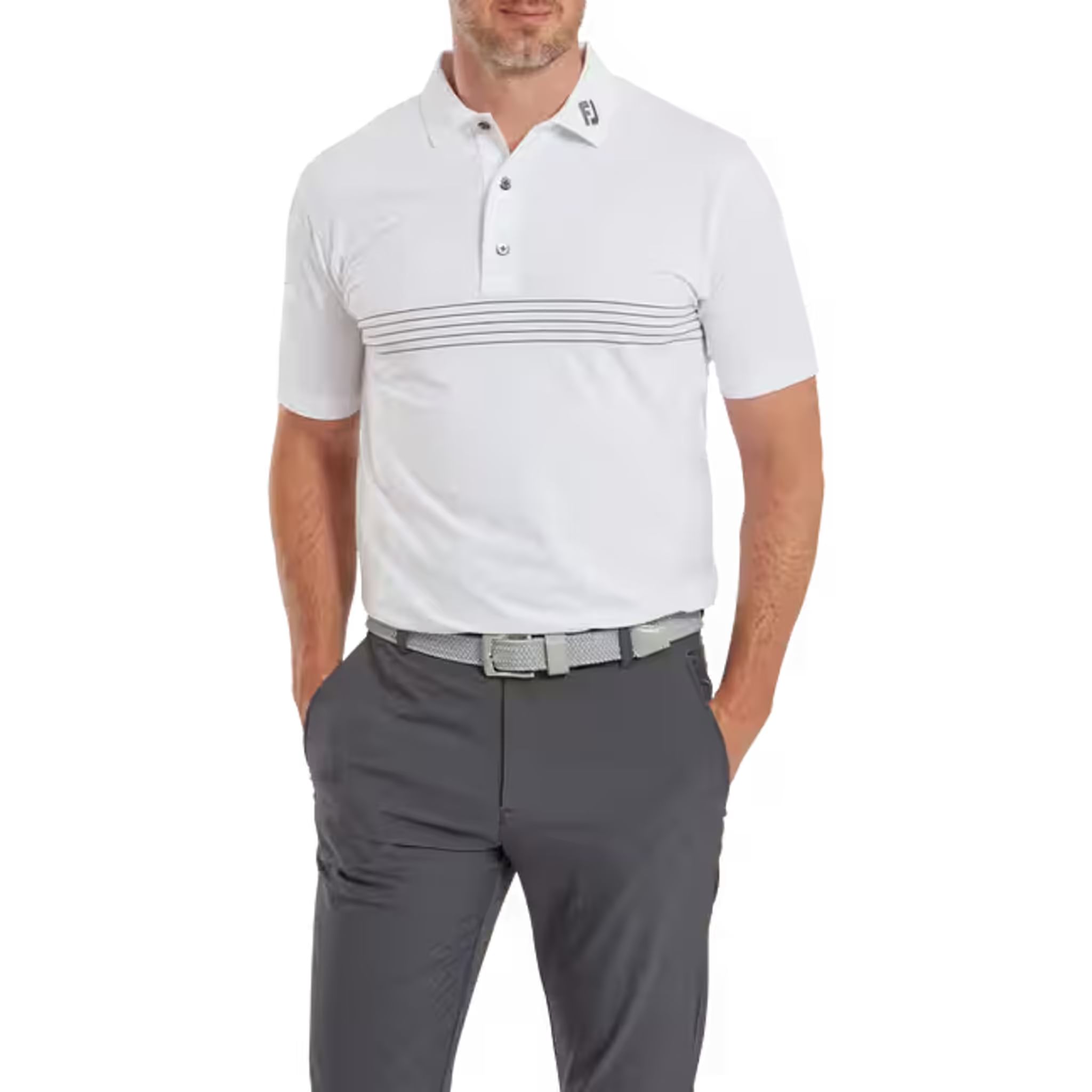 Footjoy Engineered Pinstripe Lisle Koszulka polo męska