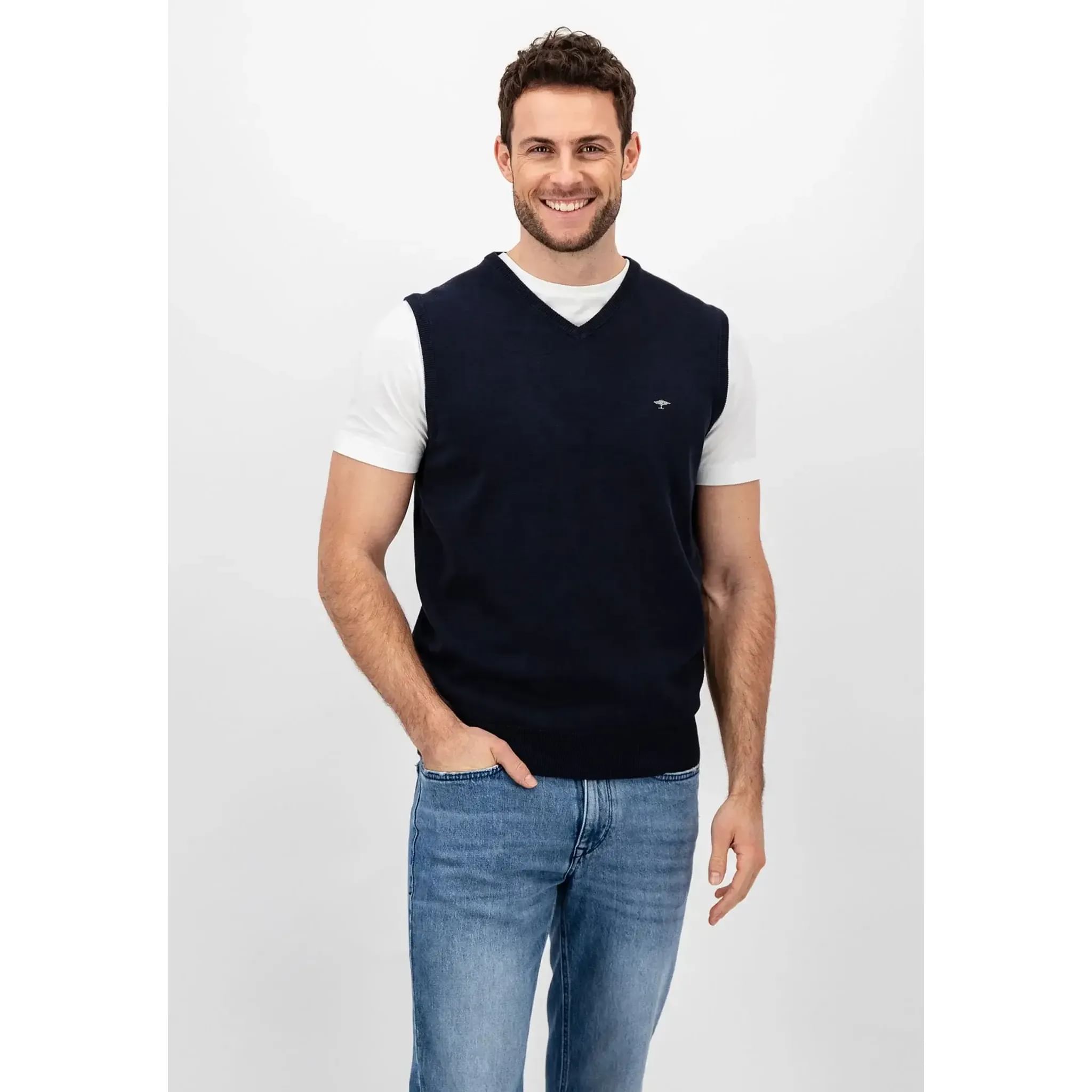 Fynch Hatton V-Neck Pullunder Herren