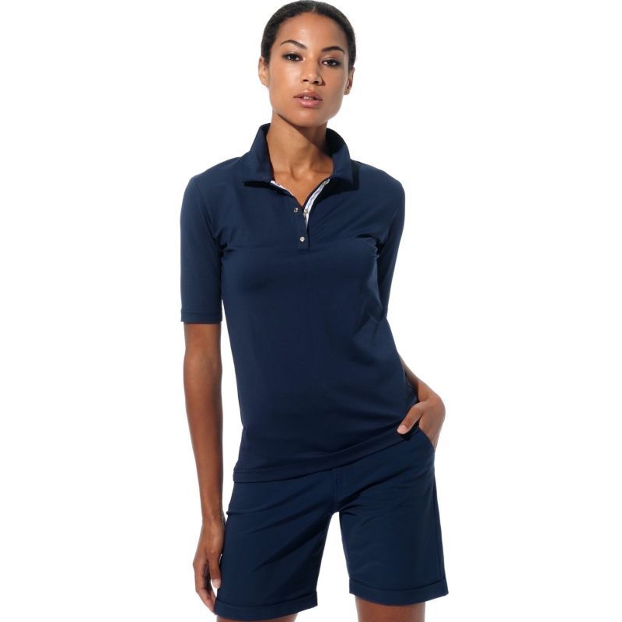 MDC Sportwear W Polo SL Merlyn Navy Damskie